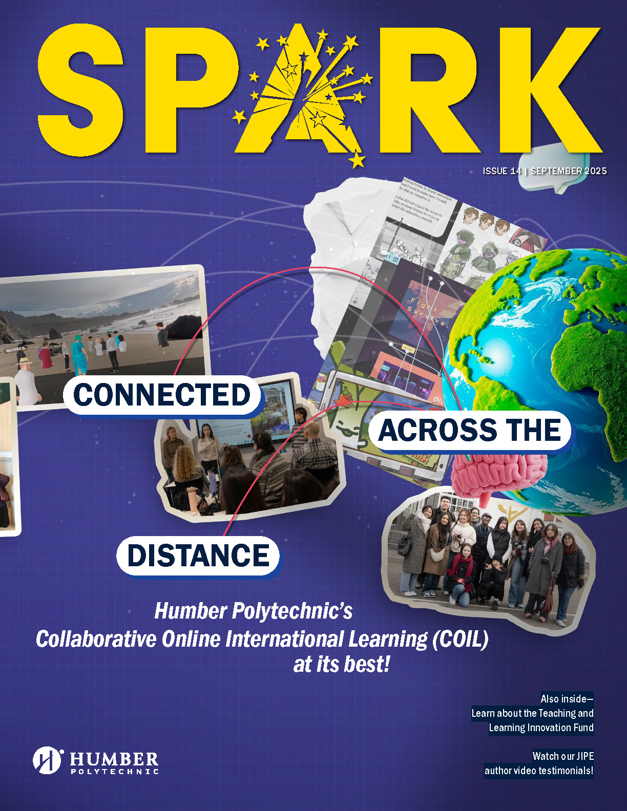 The cover of SPARK 14. Text reads "Connected Across the Distance".
