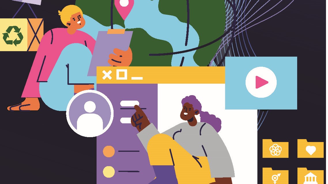 A illustration of online collaboration 